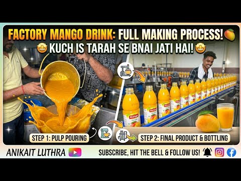 Making Process of Mango Drinks Made in Factory 🤩🤩 Kuch is Tarah Se Bnai Jati Hai
