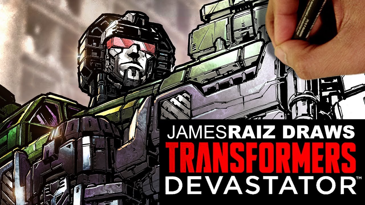 Drawing transformers devastator in full color!