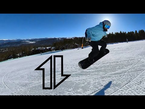 Snowboarding Eight Short Runs on an Easy Green Ski Trail