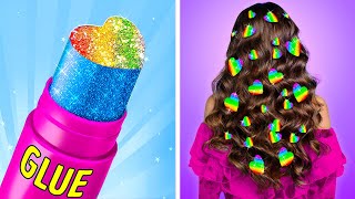 奇怪的黑客技倆偷偷化妝不被發現😂 酷炫女生DIY！123 GO! School 的 TikTok 美妝小技巧