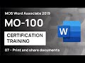 Document Printing and Sharing Settings