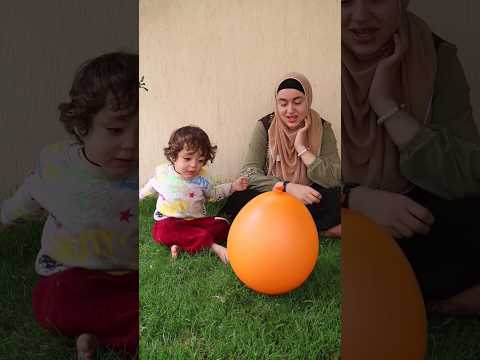 بلونة مياه برتقالي وبينك 😍🎈