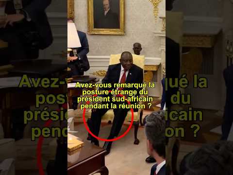 Avez-vous remarqué la posture étrange du président sud-africain Cyril Ramaphosa pendant l'interview