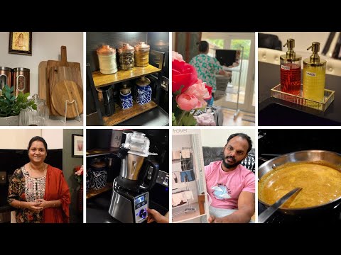 Decluttered my kitchen & Reorganising|| New kitchen items|| Tasty Thakkali kulambu recipe