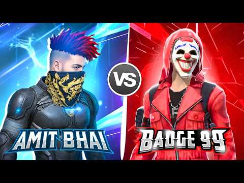 BADGE99 vs AMITBHAI (Desi Gamer) Best Clash Battle Who will Win - Garena Free Fire