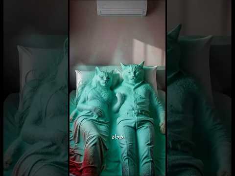 حكايه القطه 🐈اللي جوزها بيطردها من البيت بعد مركب تكيف 😱 #cat #هتضحك #foryou #ضحك #كوميديات #كيدز