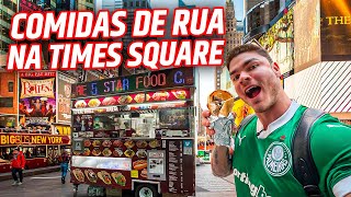 COMIDAS DE RUA DA TIMES SQUARE EM NOVA IORQUE
