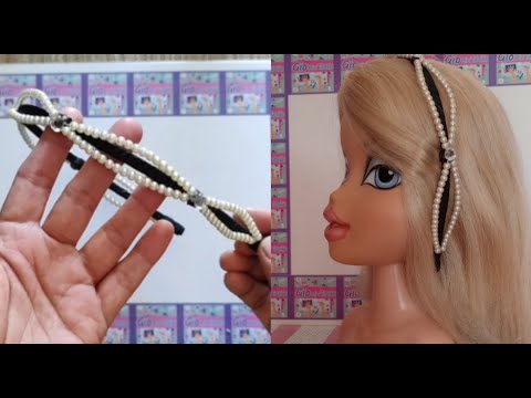 como hacer una diadema con perlas #diy #tutorial