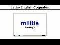Understanding Cognates in Latin and English