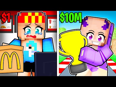 PRÁCE za 1 Kč vs 1,000,000 Kč v Minecraftu! 💸🤓