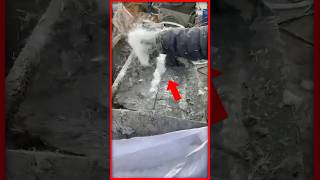 Why Are They Adding Cotton To The Concrete🤔🤔 #diy #yt #youtubeshorts