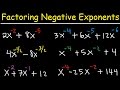Factoring Expressions with Negative Exponents