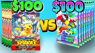 $100 Real Pokemon Packs vs $100 Pocket Packs Battle