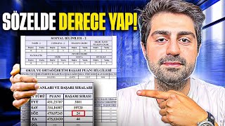 Sözel Alanında Derece Yaptıracak Yol Haritası! - 1 Yıllık