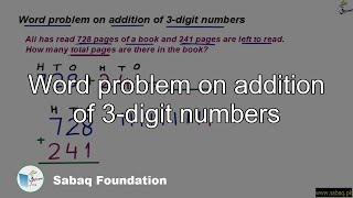 Word problem on addition of 3-digit numbers