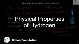 Physical Properties of Hydrogen