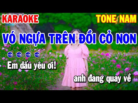 Karaoke Vó Ngựa Trên Đồi Cỏ Non Tone Nam | Nhạc Sống Cha Cha Beat Mới 2023 | Thanh Hải