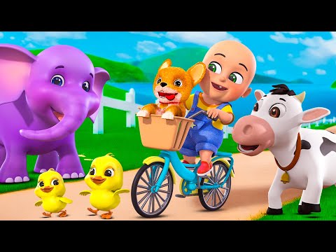 Bingo Meets Farm Animals Song | Old Macdonald Had Cow +More Yes Bobo Baby Song And Kids Rhymes