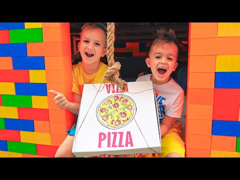 يلعب فلاد ونيكي مع تحدي البيتزا لأمي
