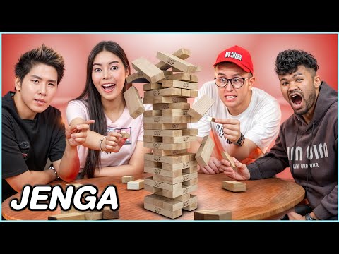 แข่งดึงไม้ Jenga!! ใครทำตกโดนทำโทษ!!