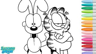 Garfield and Odie Coloring Page | @RainbowSplash