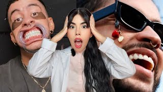BAD BUNNY: NUNCA TE HAGAS LOS P**T0$ DIENTES😧| Reacciono a sus carillas dentales