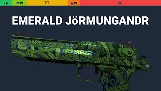 Desert Eagle Emerald Jörmungandr Wear Preview