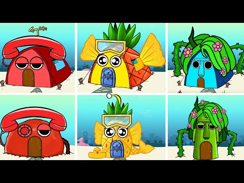 Best of SpongeBob House vs Incredibox Sprunki's Tent Camping | Spongebob Animation Music Video