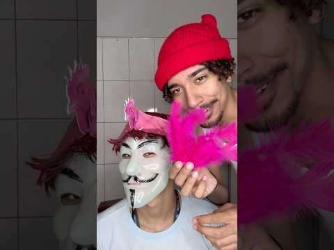 FIZ UM GALO ROSA NO CABELO MALUCO KKKKKKKKKK