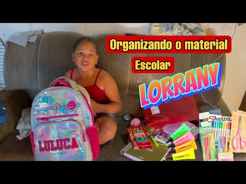 ORGANIZANDO O MATERIAL ESCOLAR DE LORRANY