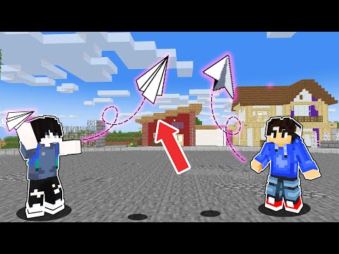 Playing NEW PAPER PLANE in Minecraft | TAROPA VILLAGE