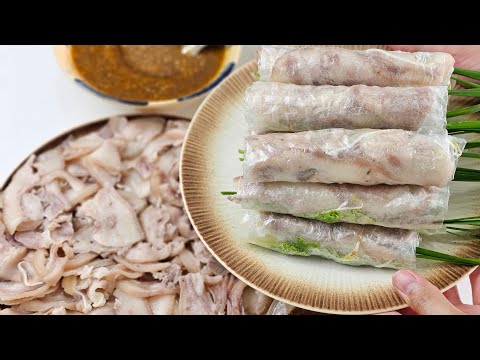 Món Gỏi Cuốn Tai Heo Chấm Mắm Nêm - Món Ăn Ngon Mỗi Ngày