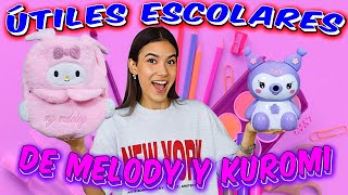 Compré ÚTILES de KUROMI y My MELODY (Guerra de Papelerías 4) | Ana Emilia