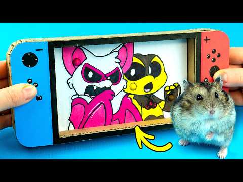 Drawing & Cardboard Game with RABIE BABY & ICKY LICKY from Nightmare Critters POPPY PLAYTIME 4