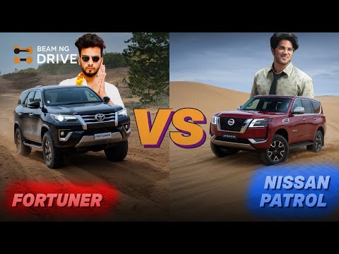 #luckybhaskar NISSAN PATROL v/s TOYOTA FORTUNER EXTREME TEST | 2 SOULS LIVE #beamng