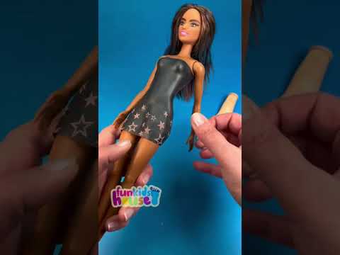 Barbie DIY How to Make Cute Fringe Dress for Barbies #barbiediy