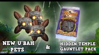 Wizard101 : NEW U'BAH PETS & HIDDEN TEMPLE GAUNTLET PACK!