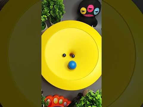 Hypnotic Marble Spin Down the Center 🌀🟡 #asmr #shorts