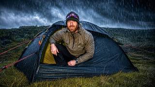 THE STORM HITS! Solo Winter Camping In Heavy Rain