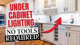 Easy Kitchen Upgrade! Install UNDER CABINET Lights in Minutes With No Tools