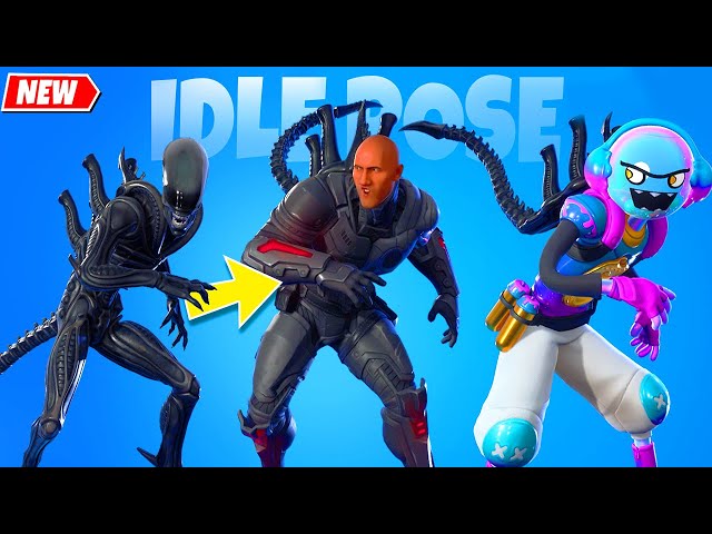What Happens If THE ROCK uses ALIEN Idle Pose in Fortnite? シ