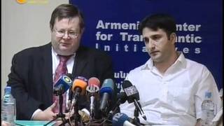 Robert Simmons in Information Centre on NATO in Armenia