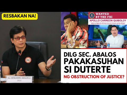 NAKU PO! ABALOS PAKAKASUHAN SI DUTERTE NG OBSTRUCTION OF JUSTICE?