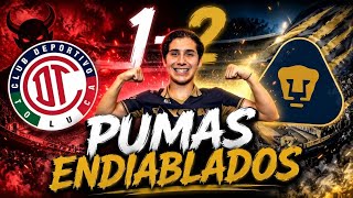 ¡PUMAS ENDIABLADOS! Reacción Toluca vs Pumas (1-2) Jornada 2 Liga MX 