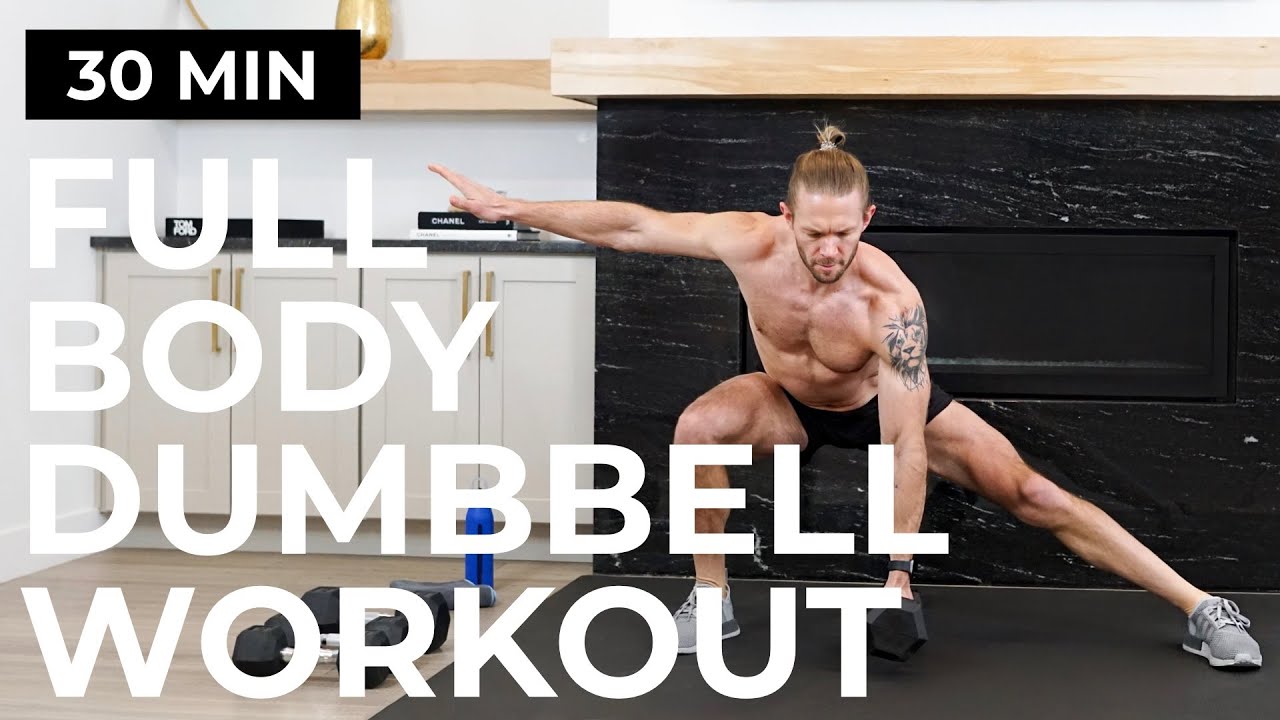 30 Min FULL BODY Dumbbell Workout No Repeats Burn Fat + Build Muscle - TIFF x DAN