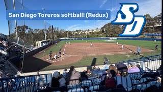 Khayle watches San Diego Toreros softball! (Redux)