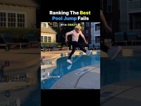 Ranking The Best Pool Jump Fails 😵‍💫😂 #shorts