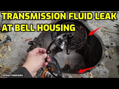 TRANSMISSION FLUID LEAK FROM BELL HOUSING CAUSES