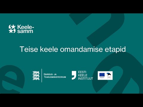 Teise keele omandamise etapid