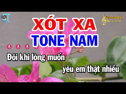 Karaoke Xót Xa Tone Nam ( Em ) Nhạc Sống Beat Mới Nhất || Karaoke Tuấn Kiệt